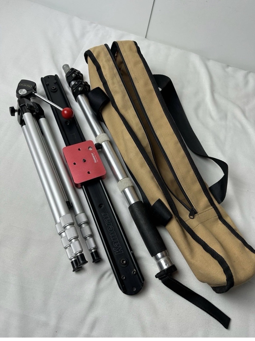 Slik Goodman Handy Tripods Vintage Japan, Manfrotto Monopod, Slider In One Bag